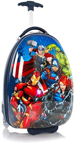 suitcase with a unique contemporary aesthetic-suitcase packing for long trips-Heys America Marvel Avengers Boy's 18" Rolling Carry On Luggage