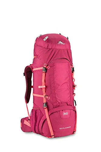 suitcase for smooth and effortless transport-suitcase with solid stitching-High Sierra Classic 2 Series Explorer 50 Women'S Frame Pack, Dahlia/Diva