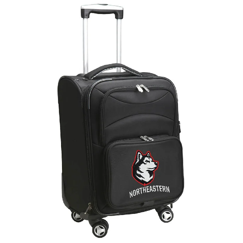 suitcase for music festival travel-suitcase for organized packing-Huskies Luggage | Northeastern Huskies 21" Carry-on Spinner Luggage