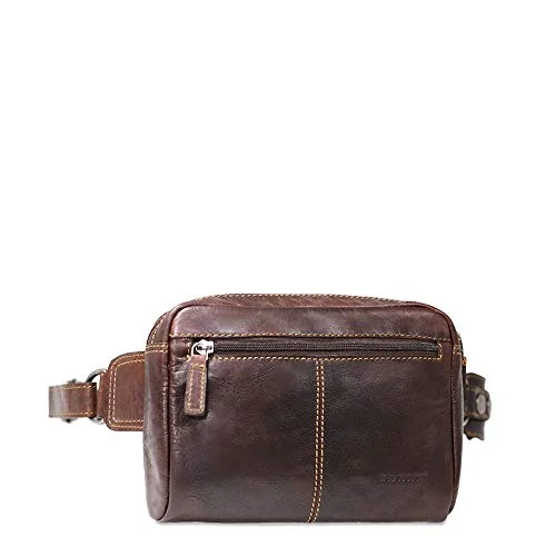 suitcase that blends fashion and function-suitcase for island travel-Jack Georges Voyager Large Travel Belt Bag Brown