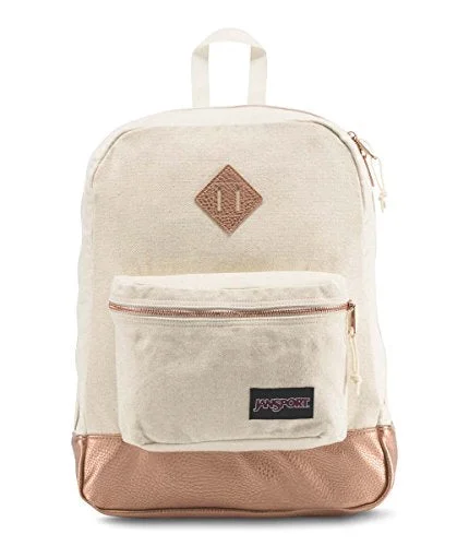 suitcase for urban business travelers-suitcase for city trip-Jansport 2Sdr Men'S Super Fx, Rose Gold - Os