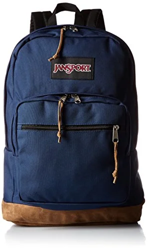 suitcase for compact storage in small apartments-suitcase with sleek patterns-Jansport Right Pack Navy