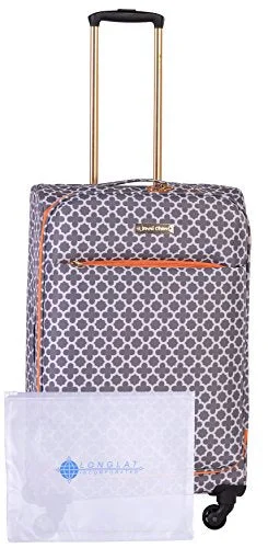 suitcase for carrying fragile fashion accessories-suitcase for rural trip-Jenni Chan Medley 2-Piece Set 24" Upright Spinner +311 Bag, Grey