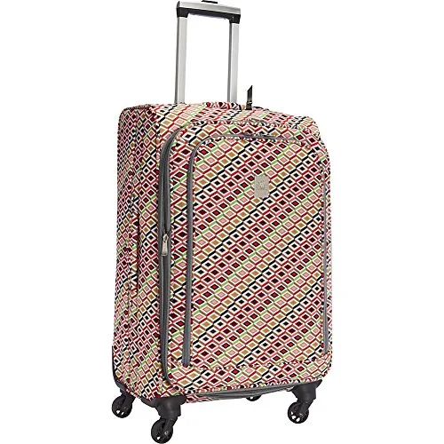 suitcase for luxury private jet travel-suitcase with protective lining-Jenni Chan Tiles 24 Inch Upright Spinner, Multi