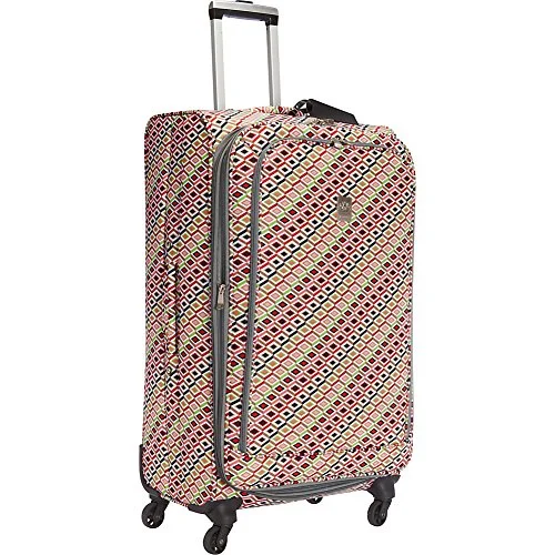 suitcase that prevents delicate items from breaking-suitcase for wet conditions-Jenni Chan Tiles 28 Inch Upright Spinner, Multi