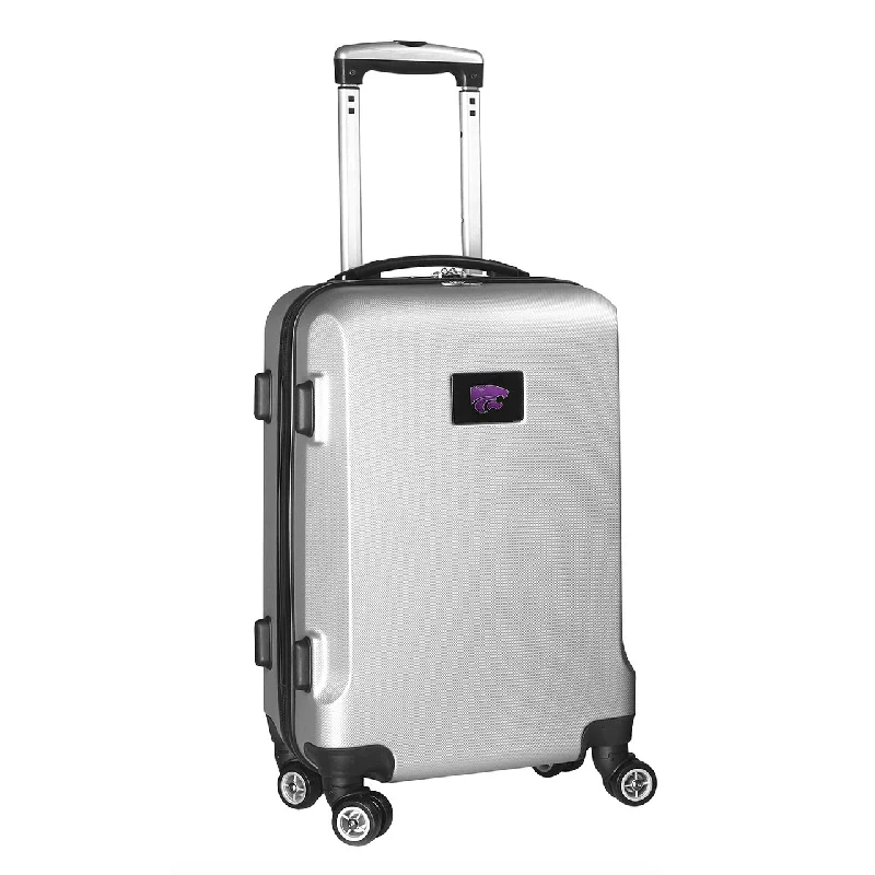 lightweight suitcase with wheels-suitcase for international move-Kansas State Wildcats 20" Silver Domestic Carry-on Spinner