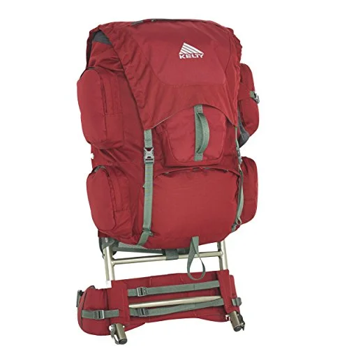 sleek business backpack with hidden zippers -Backpack for spontaneous trips-Kelty Trekker 65 Backpack, Garnet Red