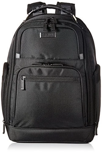 adventure-ready camping backpack -Backpack with side handle-Kenneth Cole Reaction 1680D Poly Expandable Double Gusset 17.0” Computer Backpack, Black, One Size