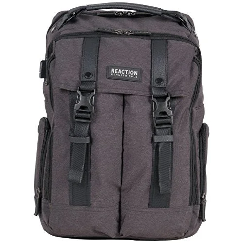 lightweight backpack for summer travel -Backpack for narrow paths-Kenneth Cole Reaction 600D Polyester Dual Compartment 15.6” Computer Business Backpack, Charcoal,