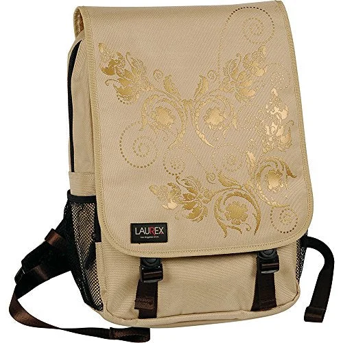 laptop backpack with TSA lock -Durable backpack for gym-Laurex 15.6" Laptop Backpack (Beige Butterfly)