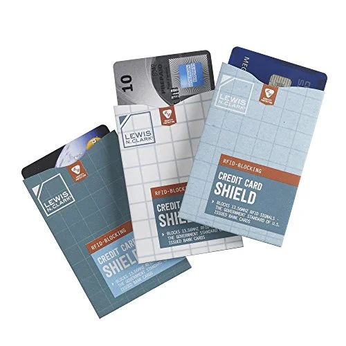 suitcase for a smooth rolling experience-suitcase for nature trip-Lewis N. Clark Luggage Rfid 3 Pack Credit Card Shield, Multi, One Size