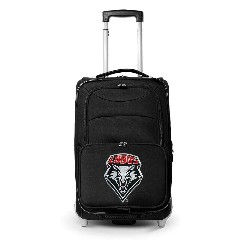 suitcase for storing specialty travel items-suitcase with thick edges-Lobos Carry On Luggage | New Mexico Lobos Rolling Carry On Luggage