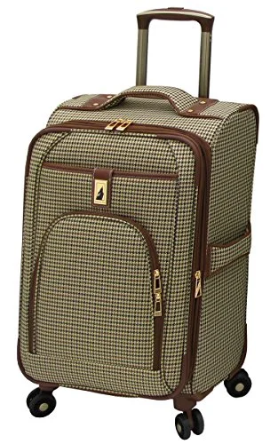 suitcase with expandable zippers-suitcase for dry climates-London Fog Cambridge 21 Inch Expandable Carry On, Olive