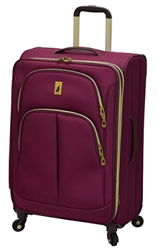 suitcase for senior travelers-suitcase for cross-country trip-London Fog Coventry Hyperlights 25" Expandable Spinner, Plum