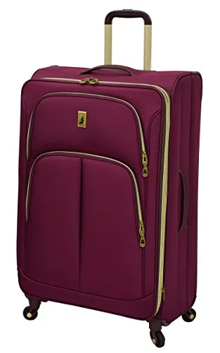 suitcase with best fabric-suitcase for delicate items-London Fog Coventry Hyperlights 29" Expandable Spinner, Plum