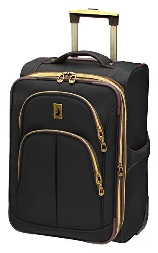 suitcase for festival travel-suitcase with strong zippers-London Fog Coventry Ul Collection 21 Inch Expandable Upright, Black, One Size