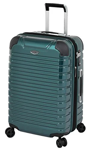 suitcase for modern travelers-suitcase for budget airlines-London Fog Dover 24" Expandable Hardside Spinner, Teal