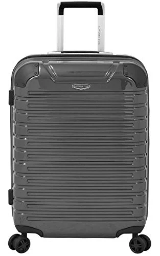 best suitcase for international travel-suitcase packing for winter-London Fog Dover 28" Expandable Hardside Spinner, Smoky Grey