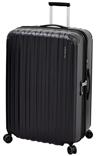 waterproof suitcase for travel-suitcase with side handles-London Fog Heathrow 30" Expandable Spinner, Black