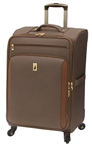 suitcase with best handle-suitcase cleaning for stains-London Fog Kensington 25 Inch Expandable Spinner, Bronze, One Size