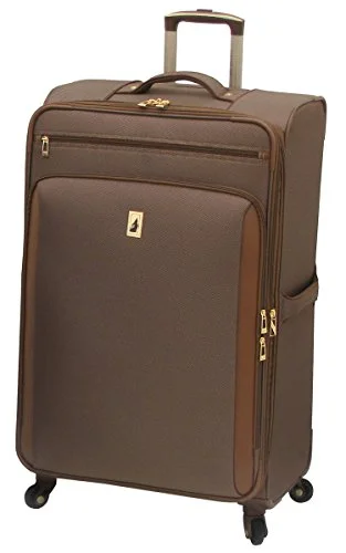 suitcase with compression straps-suitcase for rugged terrain-London Fog Kensington 29 Inch Expandable Spinner, Bronze, One Size