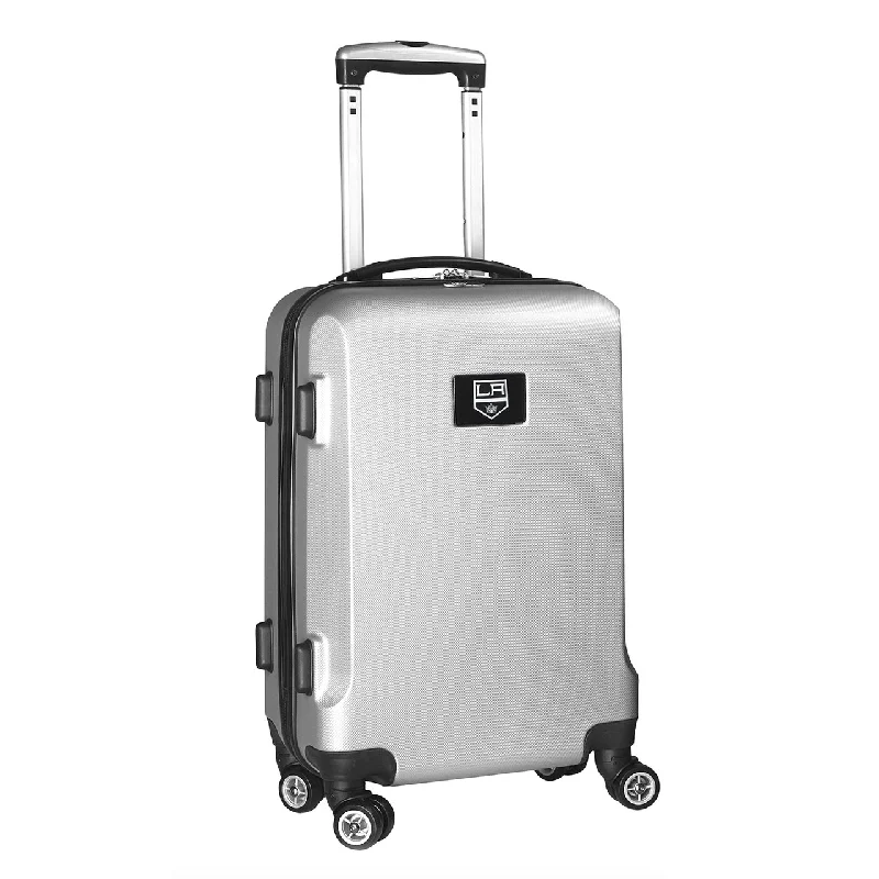 suitcase that prevents delicate items from breaking-suitcase with strong handle-Los Angeles Kings 20" Silver Domestic Carry-on Spinner