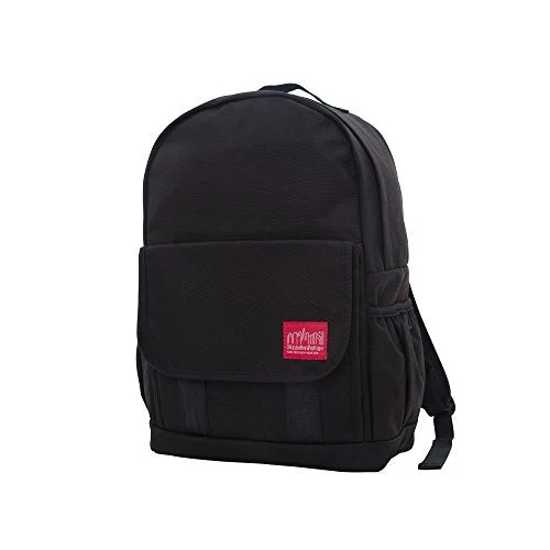 heavy-duty backpack for mechanics -Backpack for flat terrain-Manhattan Portage Washington Heights Backpack, Black, One Size