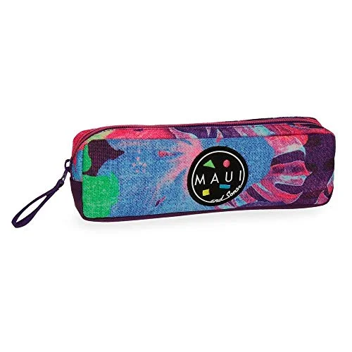 suitcase for elegant travelers-suitcase for harsh climates-Maui & Sons Paradise Beauty Case, 22 cm, 0.46 liters, Multicolour (Multicolor)