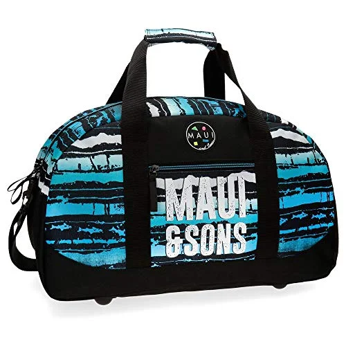 suitcase with antibacterial interior lining-suitcase for sports gear-Maui & Sons Waves Travel Duffle 50 centimeters 36.4 Multicolour (Multicolor)