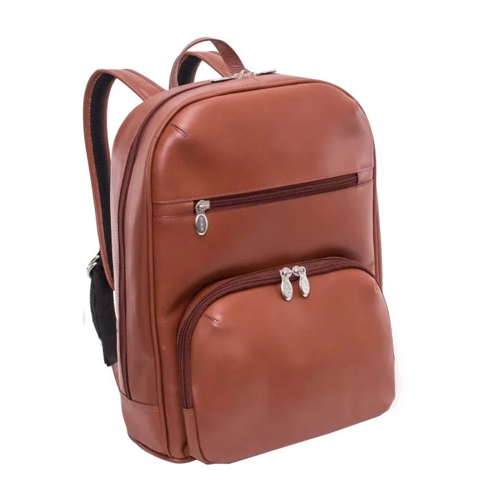 water-resistant backpack with breathable design -Backpack for overnight trips-McKlein USA15" Leather Backpack