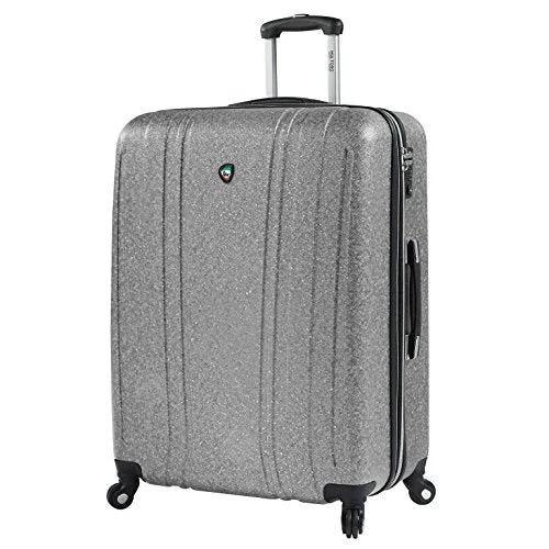 suitcase with multiple compartments for superior organization-suitcase for adventure gear-Mia Toro Italy Annata Hardside 28" Spinner, Silver