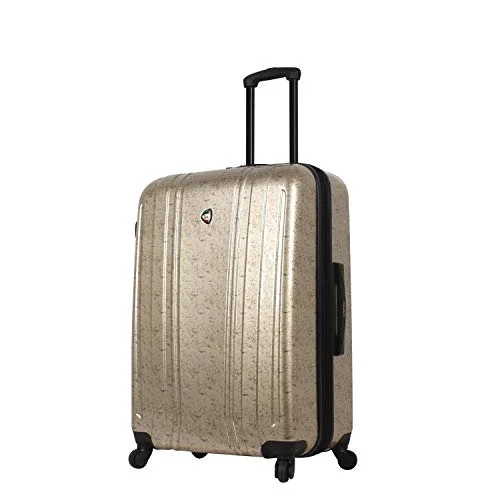 suitcase with shock-resistant shell-suitcase with rugged edges-Mia Toro Italy Gita Hardside 28" Spinner, Gold