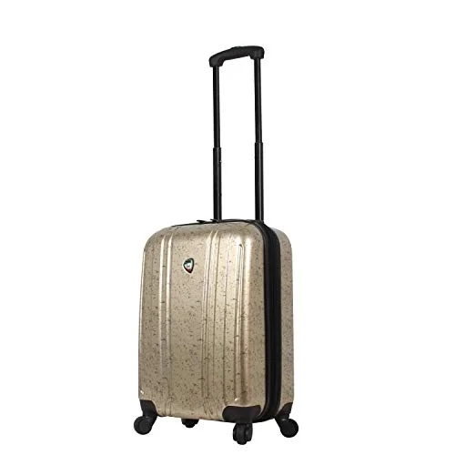 suitcase with space-saving design-suitcase with solid straps-Mia Toro Italy Gita Hardside Spinner Carry-on, Gold