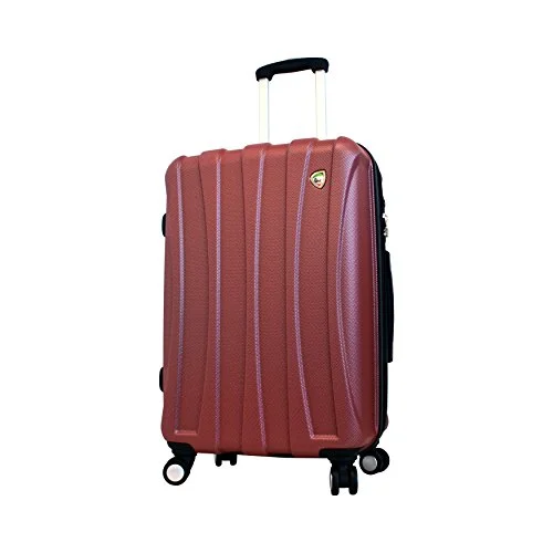 suitcase for young professionals-suitcase for wild travel-Mia Toro Italy Tasca Fusion Hardside 24 Inch Spinner, Red