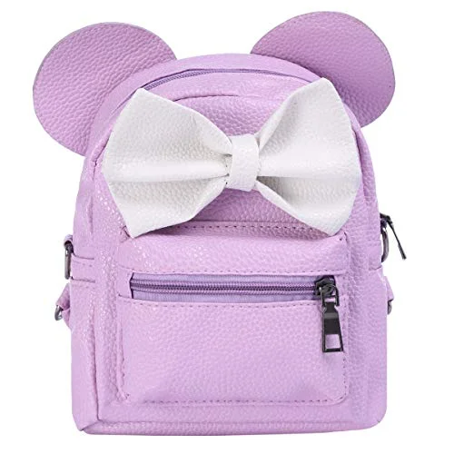 backpacks for gym-goers with wet clothes pouch-Backpacks for hiking novices-Minnie Backpack Bowknot Cute Travel Cartoon Mouse Ear School Shoulder Mini Bag for Kid Girls Teens Women