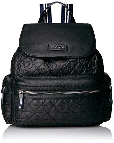 lightweight weekend travel backpack -Backpack with front pocket-Nautica Women'S Cornado Nylon Quilted Backpack