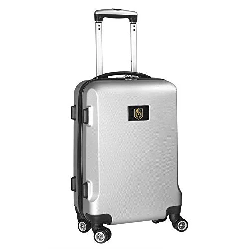 suitcase with best carry-on capacity-suitcase warranty info-Nhl Vegas Golden Knights Carry-On Hardcase Spinner, Silver