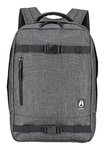 convertible shoulder bag backpack -Durable backpack for school-Nixon Del Mar Backpack Charcoal Heather Skate Laptop Bag