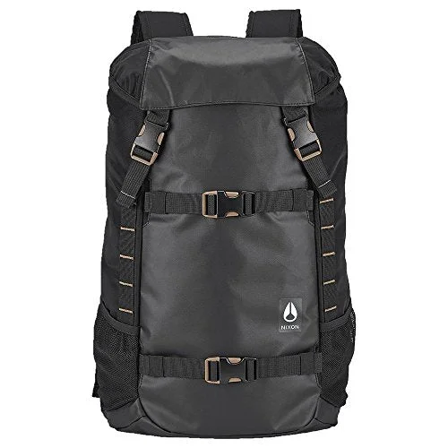 backpack with ergonomic airflow design -Backpack for coastal trips-Nixon Landlock Iii Backpack All Black Nylon, One Size