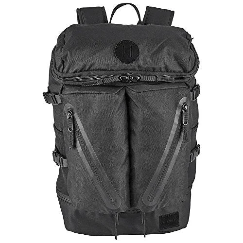 backpack with ultra-durable weather protection -Backpack with mesh back-Nixon Scripps Backpack All Black One Size