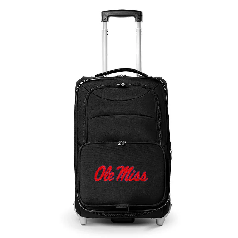 suitcase with premium-grade industrial zippers-suitcase with firm lock-Ole Miss Carry On Luggage | Mississippi Ole Miss Rolling Carry On Luggage