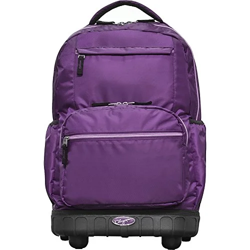 lightweight packable backpack for travel -Travel backpack for students-Olympia Usa Melody 19" Rolling Laptop Backpack (Purple)