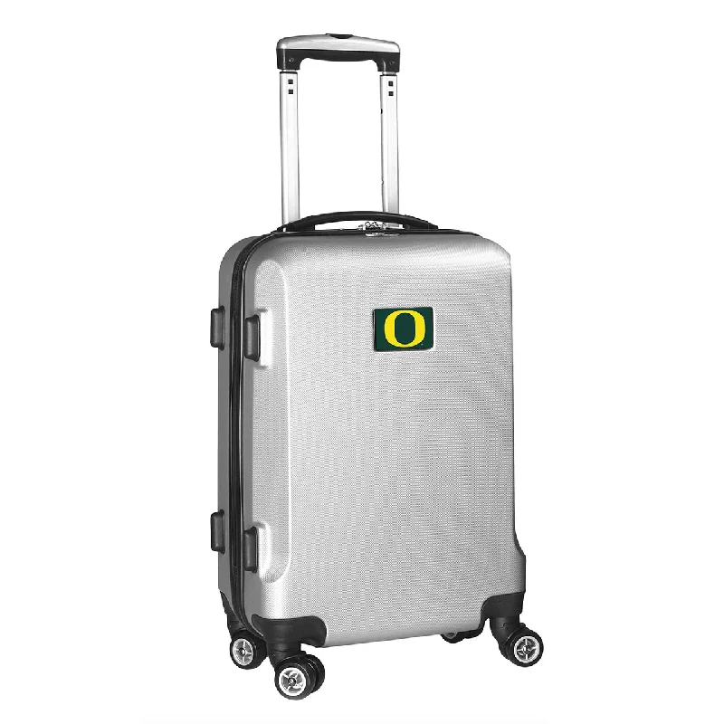 suitcase for travelers with disabilities-suitcase for students-Oregon Ducks 20" Silver Domestic Carry-on Spinner