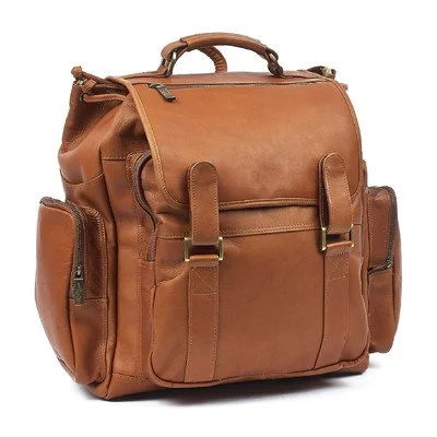 high-capacity business backpack -Vintage backpack-Over-Sized Backpack Color: Tan