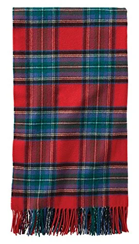 suitcase with durable reinforced frame-suitcase with sharp style-Pendleton 5Th Avenue Throw, Red Stewart