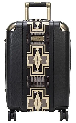 suitcase that reduces travel fatigue-suitcase with steady handle-Pendleton Harding 20" Polycarbonate Spinner Carry On - Black