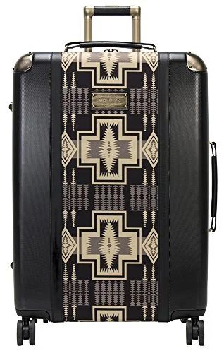 suitcase with detachable wheels for storage-suitcase lock upgrades-Pendleton Harding 27" Polycarbonate Spinner Upright - Black