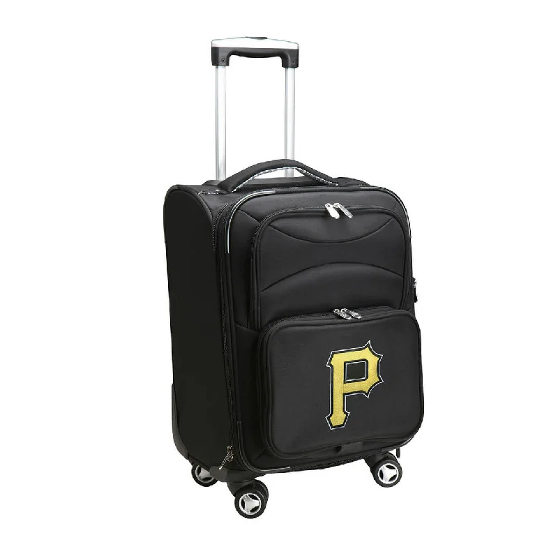 suitcase with a self-locking handle mechanism-suitcase packing for getaways-Pirates Luggage | Pittsburgh Pirates 21" Carry-on Spinner Luggage