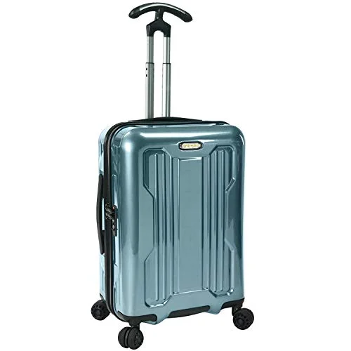 suitcase that resists fading and discoloration-suitcase with tight stitching-PROKAS Ultimax 22 Inch Carry-On Spinner (Teal)