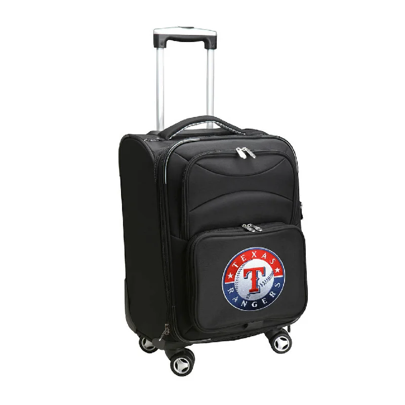 suitcase with padded back panel for carrying comfort-suitcase with strong lock-Rangers Luggage | Texas Rangers 21" Carry-on Spinner Luggage